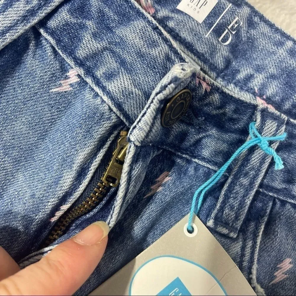 Gap Kids lightning bolt distressed boyfriend jeans